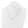 Rhodium Over Sterling Silver Polished Fancy Cubic Zirconia Bar Necklace