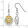 Rhodium Over Sterling Silver MLB LogoArt San Diego Padres Enamel Earrings