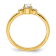 14K Yellow Gold Petite Beaded Edge Round Diamond Ring 0.24ctw