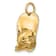 14k Yellow Gold Textured Large Fireman's Hat Charm Pendant