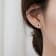 Blue Sapphire with Moissanite Sterling Silver Halo Stud Earrings