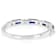 Sapphire Color CZ And White CZ Band Ring In Sterling Silver