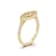 CZ Pave Evil Eye Ring In 14K Gold Over Sterling Silver