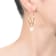 Freshwater Pearl Open Hoop Earrings In 14K Gold Over Sterling Silver