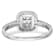 Rhodium Over 14K White Gold Diamond Cluster Engagement Ring 0.22ctw