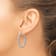 Rhodium Over Sterling Silver Polished 3mm Beaded Hoop Earrings
