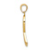 14k Yellow Gold Polished SURVIVOR Ribbon Pendant