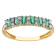 10K Yellow Gold Baguette Emerald and Diamond Ring .39ctw