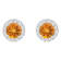7mm Round Citrine And White Topaz Accent Rhodium Over Sterling Silver
Halo Stud Earrings