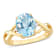 Sky Blue Topaz and Diamond 10K Yellow Gold Ring 3.81ctw