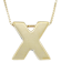 Block Letter X Initial Necklace In 10K Yellow Gold