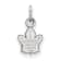 Rhodium Over Sterling Silver NHL LogoArt Toronto Maple Leafs Extra Small Pendant