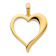 14k Yellow Gold Open Heart Pendant