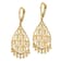 14k Yellow Gold Polished and Diamond-Cut Chandelier Style Dangle Earrings