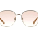 Gucci Silver Tone and Taupe Frame / Pink Lens Sunglasses
