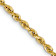 14k Yellow Gold 2.25mm Solid Diamond-Cut Quadruple Rope 28 Inch Chain