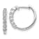Rhodium Over 14K White Gold Lab Grown Diamond Hinged Hoop Earrings
