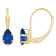 6x4mm Pear Shape Lab Created Sapphire 10k Yellow Gold Drop Earrings