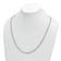 Rhodium Over Sterling Silver 2.7mm Box 24 Inch Chain