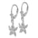 Rhodium Over 14K White Gold Textured Starfish Dangle Earrings