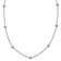 Rhodium Over 18K White Gold Diamond Stations 18 Inch Necklace