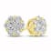 2.00cttw Diamond Cluster Earrings in 14k Yellow Gold