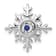 Rhodium Over 14k White Gold Vibrant Moving Sapphire Snowflake Chain
Slide Pendant