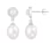 4-8.5 White Cultured Freshwater Pearl and Cubic Zirconia Rhodium Over
Sterling Silver Earrings