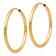 14k Yellow Gold Polished 1 3/16" Round Endless Hoop Earrings