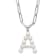 Rhodium Over Sterling Silver 3-5.5mm Freshwater Cultured Pearl LETTER A
18-inch Necklace