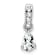 Rhodium Over 10k White Gold 0.5 cttw Pear White Topaz and Accent Diamond Pendant