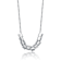 Cylindrical Bead Statement Necklace In Rhodium Over Brass