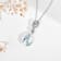 Sky Blue Topaz Checkerboard Pear Shaped Rhodium Over Sterling Silver
Teardrop Necklace