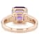 Amethyst Asscher And Purple Turquoise Inlay Ring In 18K Rose Gold Over
Sterling Silver 3.15ct