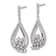 Rhodium Over Sterling Silver Cubic Zirconia Fancy Dangle Earrings