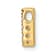 14K Yellow Gold Diamond Letter H Initial Charm