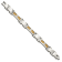 White Cubic Zirconia Stainless Steel Polished Yellow IP Plated Men's Bracelet