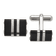 Stainless Steel Brushed and Polished Black IP-plated Cuff Links