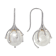 Large South Sea Simulant Pearl Drop Earrings In Sterling Silver