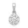Rhodium Over 10k White Gold 0.26 ctw Diamond Circle Cluster Pendant