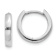 Rhodium Over 14k White Gold 3/8" Round Hinged Hoop Earrings