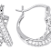 Crossover CZ Hoop Earrings In Sterling Silver
