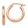 14k Rose Gold Satin and Diamond-Cut 9/16" Hoop Earrings