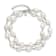 Sterling Silver 2-Strand White Baroque Freshwater Cultured Pearl 8.5in Bracelet