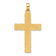 14k Yellow Gold Polished and Grooved Diamond Cross Pendant