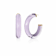 14K Yellow Gold Over Sterling Silver Medium Illusion Acrylic Hoops in Lavender