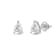 White Cubic Zirconia 14k White Gold Studs With Velvet Gift Box 2.00ctw