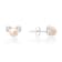6mm Cultured Freshwater Pearl And White Cubic Zirconia Rhodium Over
Silver Dog Earrings 0.02ctw