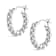 CZ Inside-Out Hoop Earrings In Sterling Silver
