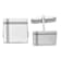 14k White Gold Men's Square With Line Design Cuff Links